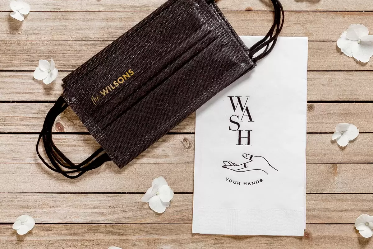 provide your guests with custom face masks for safer gatherings