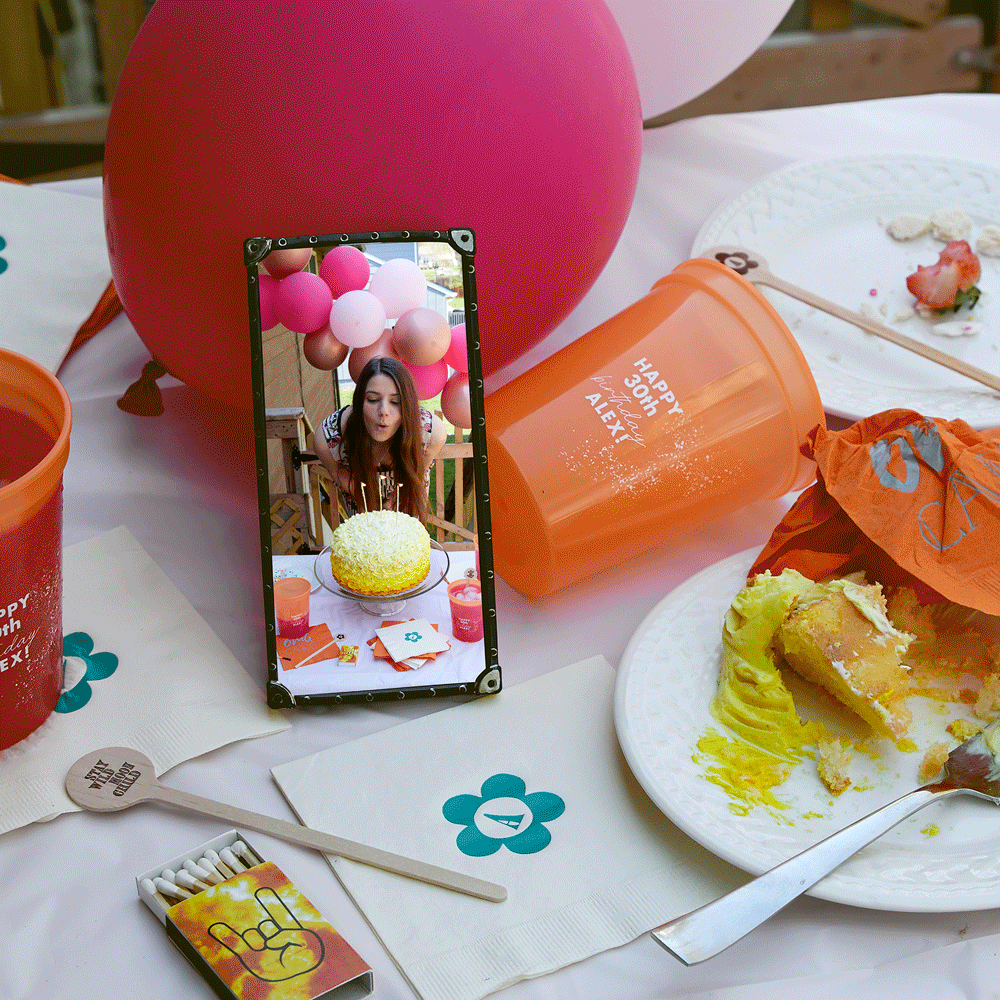 Disco Night Floral Initial Napkin