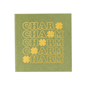 Meet our new napkin with Charm Clover graphics which will look awesome on St.Patrick's Day! Decorate in style - give your guests a nice welcoming greeting! They will love it!