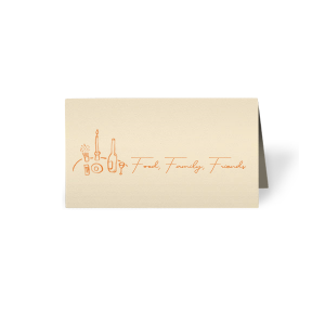 Show your guests how much their presence matters this year with the Food, Family, Friends Card. The high quality card customized with personal text is perfect for making your holiday guests feel that they have a place at the dinner table. Useful for any important party events in your life!
