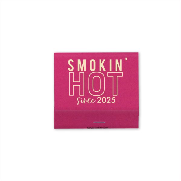 ForYourParty's personalized Natural Sage 30 Strike Matchbook with Shiny Fuchsia Foil will impress guests like no other. Make this party unforgettable.