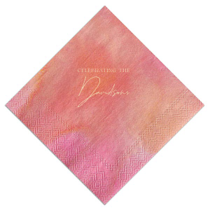 Embrace the warmth of autumnal nuptials with the Boho Terracotta Wedding Celebration Napkin, radiating chic earthy tones. The phrase "Celebrating the" is inscribed in a classic serif font, giving way to your shared last name in an exquisite script, capturing the essence of your stylish fall wedding.