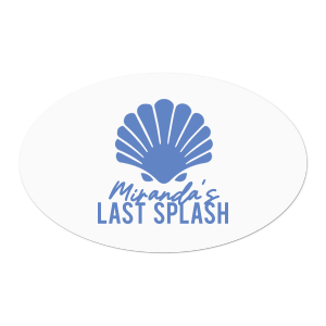 Personalize this shell adorned label for your bachelorette party. This custom label will look great on a bag full of bachelorette party favors. 