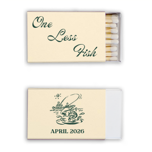 One Less Fish Bachelor Party Matchbook