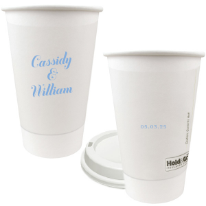 Showcase simplicity and elegance with the Relaxed Couples Name and Date Cup. The no nonsense design makes a direct impression to showcase your big event. Perfect for weddings, engagements, anniversaries or most other events, the highly customizable text leaves plenty room for personalization to make your event unique as your partnership.