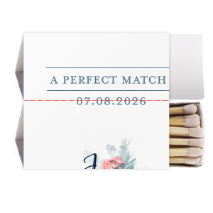 Our custom White Square Custom Photo Matchbox with Matte Stone Blue Ink Digital Print Colors and Matte Navy Ink Digital Print Colors are a must-have for your next event—whatever the celebration!