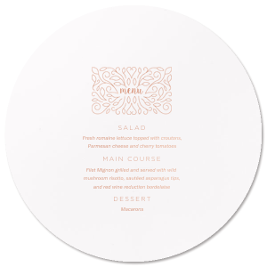 Shop Classic 5x7 Menu with Foil and Minimal Floral Frame graphic at For Your Party. Customize this menu to complement your Frames, Floral, Trendy themed parties.