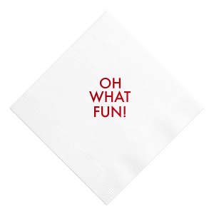 The ever-popular White Cocktail Napkin with Shiny Poppy Foil will add that special attention to detail that cannot be overlooked.