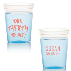 Our custom Black 16 oz Stadium Cup with Matte Light Coral Ink Cup Ink Colors can be customized to complement every last detail of your party.