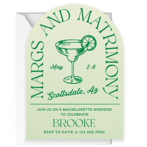 Margs & Matrimony Bachelorette Party Arch Invitation