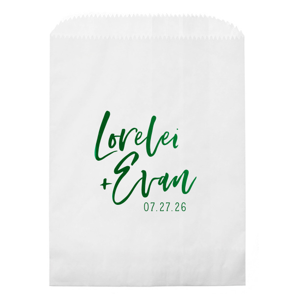 Our beautiful custom White Party Bag with Shiny Leaf Foil couldn't be more perfect. It's time to show off your impeccable taste.