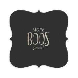 Our custom Black with Silver back Nouveau Coaster with Shiny Sterling Silver Foil will make your guests swoon. Personalize your party's theme today.
