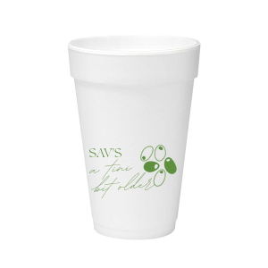 Celebrate another year with the A Tini Bit Older Birthday Cup. The devilishly clever design is customizable in the screen print ink color and cup style of your choice. 