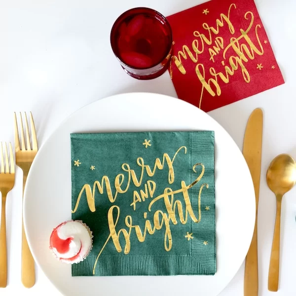 Merry & Bright Luncheon Napkins - 20 or 50 Pack