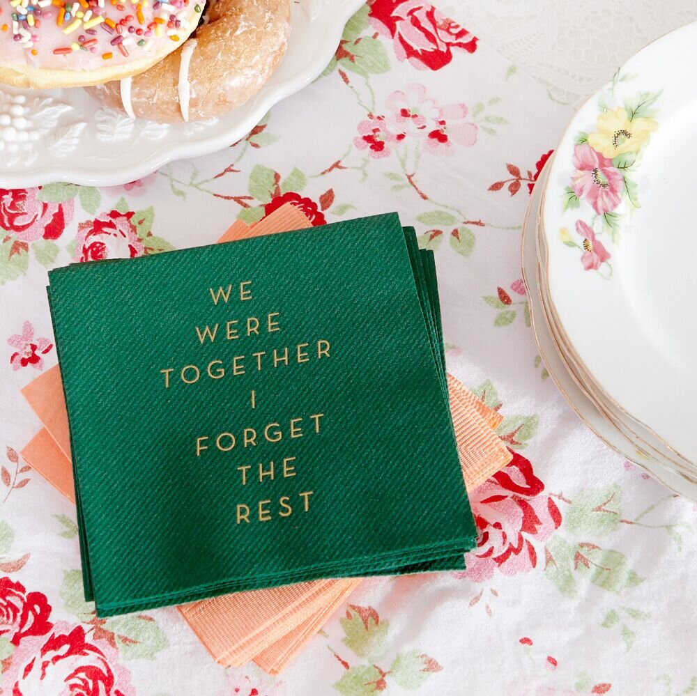 custom designed bachelorette party cocktail napkin