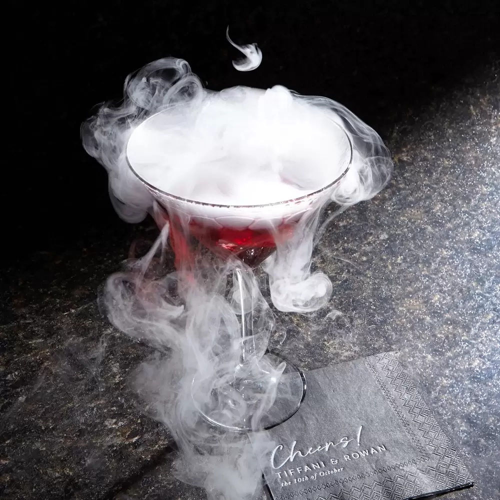 smoking pomegranate cocktail recipe from For Your Party