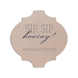 Sip Sip Hooray Round Cork Coasters (Set of 4)