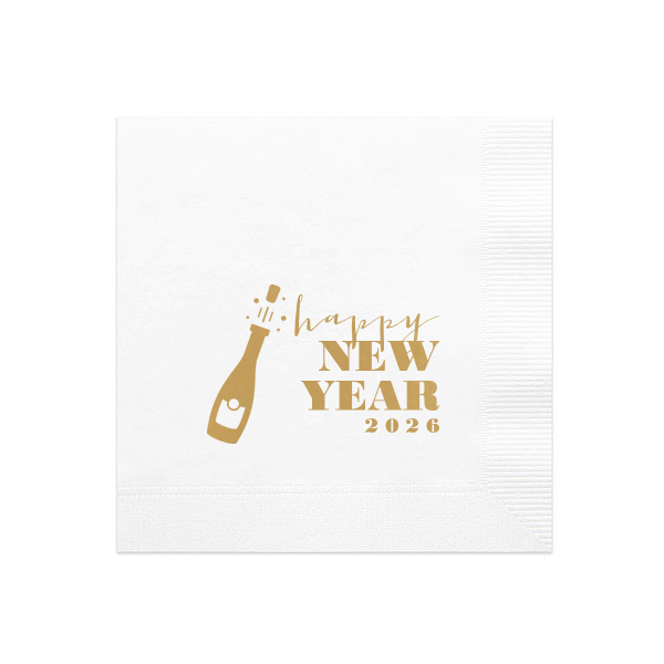 Our beautiful custom Soft Black Cocktail Napkin with Satin 18 Kt. Gold Foil has a Bubbly graphic and is good for use in Drinks and New Year's Eve themed parties and will look fabulous with your unique touch. Your guests will agree!