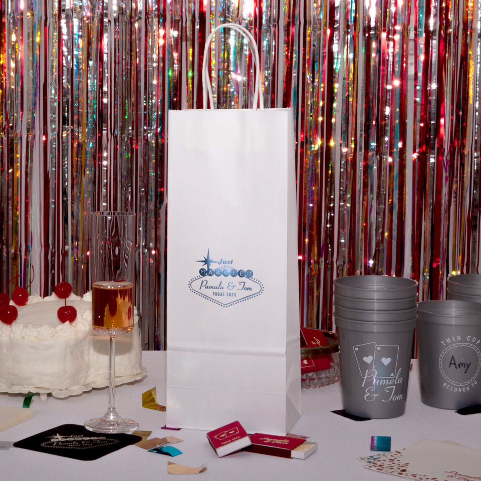 Vegas Baby Just Married Names Bag