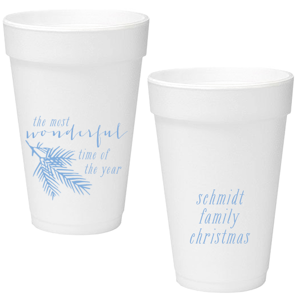 Pine Christmas Foam Cup