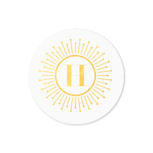 ForYourParty's personalized White Small Round Label with Shiny 18 Kt Gold Label Print Colors has a sunburst frame 2 graphic and is good for use in Frames themed parties and will add that special attention to detail that cannot be overlooked.