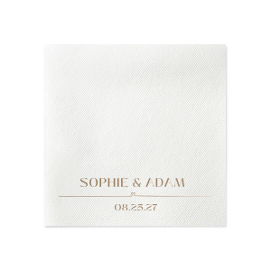The Heartfelt Couples Napkin is an elegant and eye-catching design that is perfect for engagements, weddings, or other special lifetime events. Show your devotion with the customizable design by choosing the color and style of your preference to best match your big day.