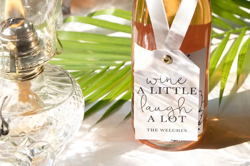 Personalized Gift Tags for Wine or Champagne Party Favors