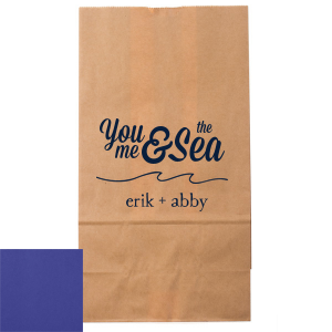 ForYourParty's elegant White Party Bag with Shiny Royal Blue Foil has a Wave Flourish graphic and is good for use in Beach/Nautical, Accents themed parties and will impress guests like no other. Make this party unforgettable.