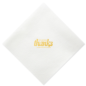 Show off your gratitude and your fancy pants with these Thanksgiving-themed napkins. Your guests will love them. Prepare yourself for thousands of compliments!