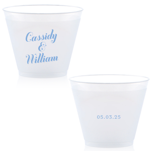 Showcase simplicity and elegance with the Relaxed Couples Name and Date Cup. The no nonsense design makes a direct impression to showcase your big event. Perfect for weddings, engagements, anniversaries or most other events, the highly customizable text leaves plenty room for personalization to make your event unique as your partnership.
