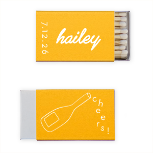 Minimal Bridal Shower Cheers Matchbook