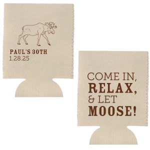 Birthday Moose Can Cooler