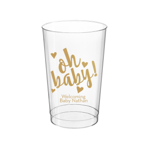 Expect good times with our Oh Baby Cup! Available in a variety of cup styles and colors, customize the design to with names and details to help welcome your own bundle of joy into the world.