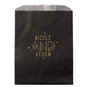 ForYourParty's elegant Satin 18 Kt. Gold Large Cellophane Bag with Satin 18 Kt. Gold Foil has a Sparkles graphic and is good for use in Wedding, Engagement, Anniversary and Shower themed parties and are a must-have for your next event—whatever the celebration!