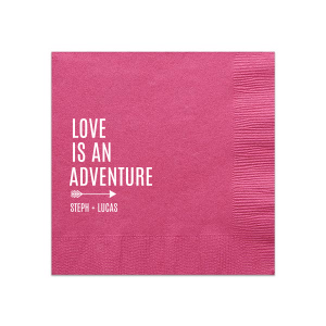 ForYourParty's elegant Watercolor Hibiscus Cocktail Napkin with Matte White Foil has a Right Arrow graphic and is good for use in Frames themed parties and can be customized to complement every last detail of your party.