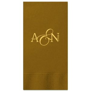 Personalized Mustard Gold Cocktail Napkin with Shiny 18 Kt Gold Foil can be personalized to match your party's exact theme and tempo.