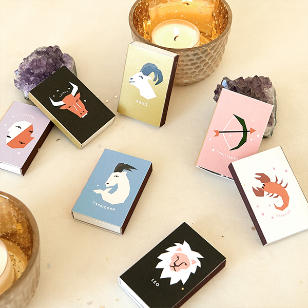 Color Pop Zodiac Matchboxes