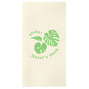 Calling all plant lovers! Customize this bachelorette napkin for your upcoming bachelorette party. Featuring a bold plant graphic, this napkin is perfect for tropical themed Bachelorette parties.