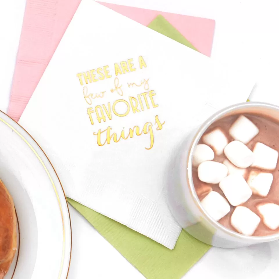 pastel Christmas cocktail napkins