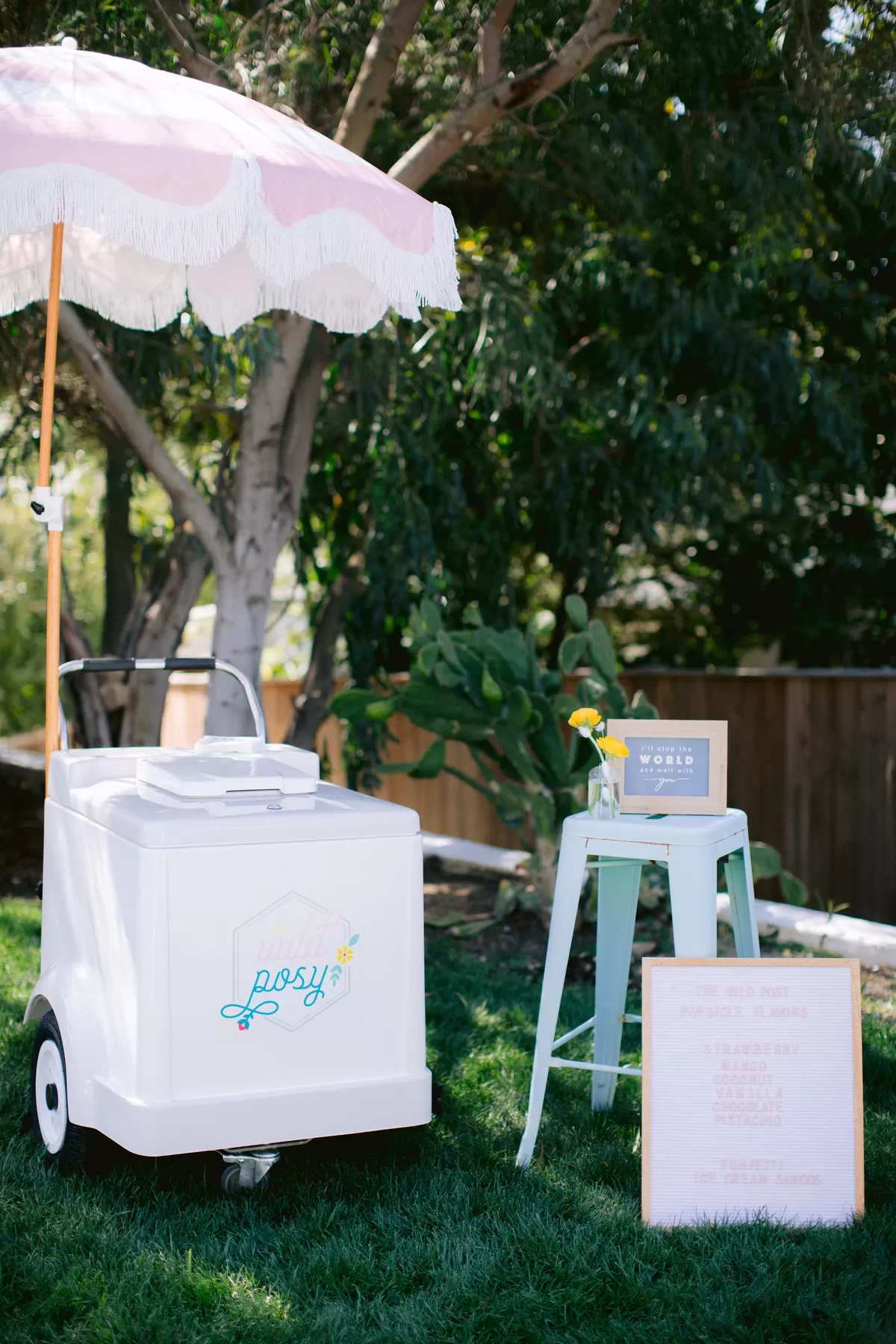The Wild Posy ice cream and popsicle stand