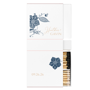 ForYourParty's elegant White Riviera Custom Photo Matchbox with Matte Kraft/Latte Ink Digital Print Colors can be personalized to match your party's exact theme and tempo.