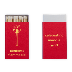 Minimalist Birthday Matches
