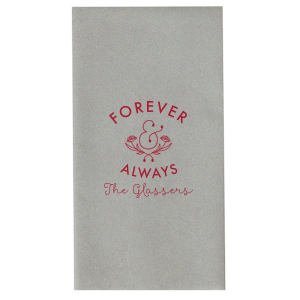 ForYourParty's personalized Fuchsia Cocktail Napkin with Matte Mimosa Yellow Foil has a Accent Ampersand graphic and is good for use in Wedding, Engagement, Bridal Shower and Anniversary themed parties and will add that special attention to detail that cannot be overlooked.