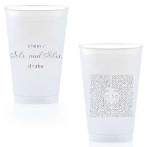 Linear Floral Frame Frost Flex Cup