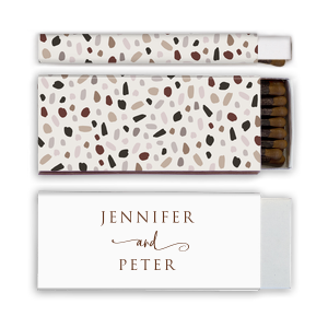 Our beautiful custom White Mini Custom Photo Matchbox with Matte Chocolate Ink Digital Print Colors and Matte Slate Gray Ink Digital Print Colors will add that special attention to detail that cannot be overlooked.