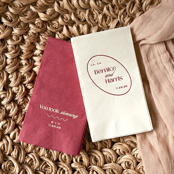  Ringed Couple Names Guest Towel