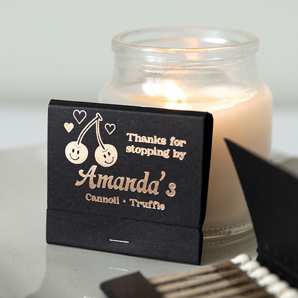 Retro Cherry Thanks For Stopping By Matchbook