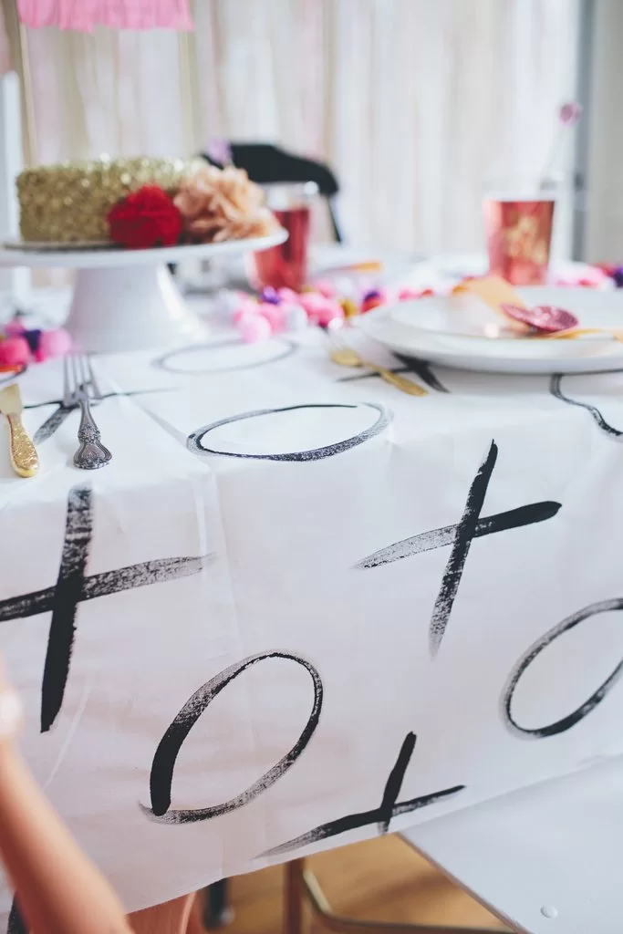 Valentine's Day DIY Tablecloth