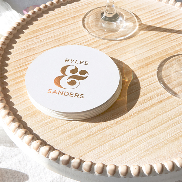 Ampersand Couple Coaster 