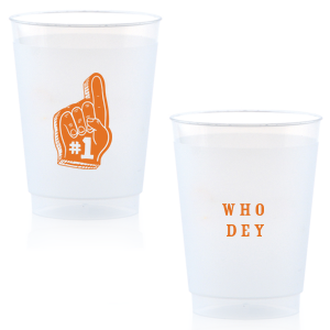 These amazing Big Game Cups will be a perfect holder for your favorite drink this time. They have an amazing graphic with Foam Finger representing the sports vibe. Make this part of your party, surprise everyone!